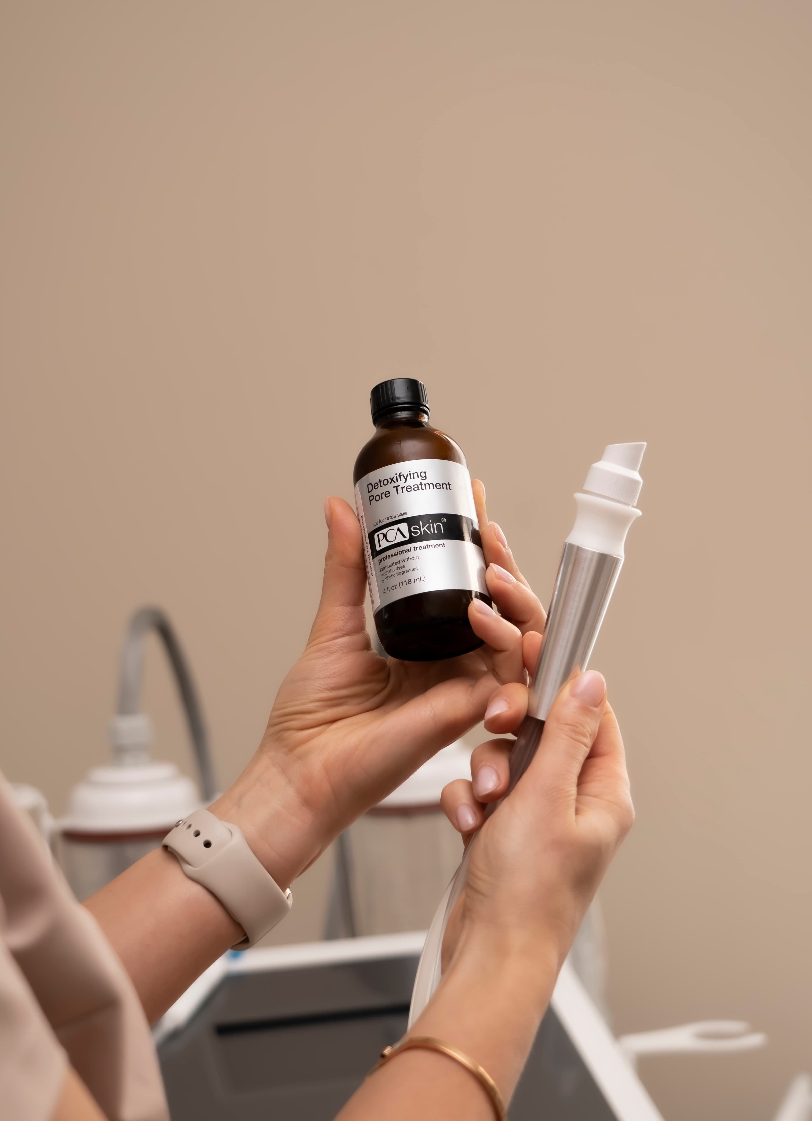 Oczyszczanie wodorowe + maską PCA